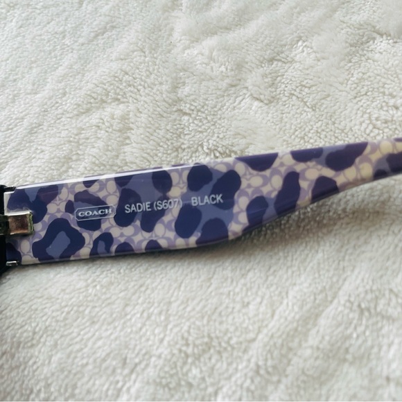 Coach Sadie S607 Black Purple Prescription Eye Glasses Frames 135 Women Designer - Picture 4 of 5